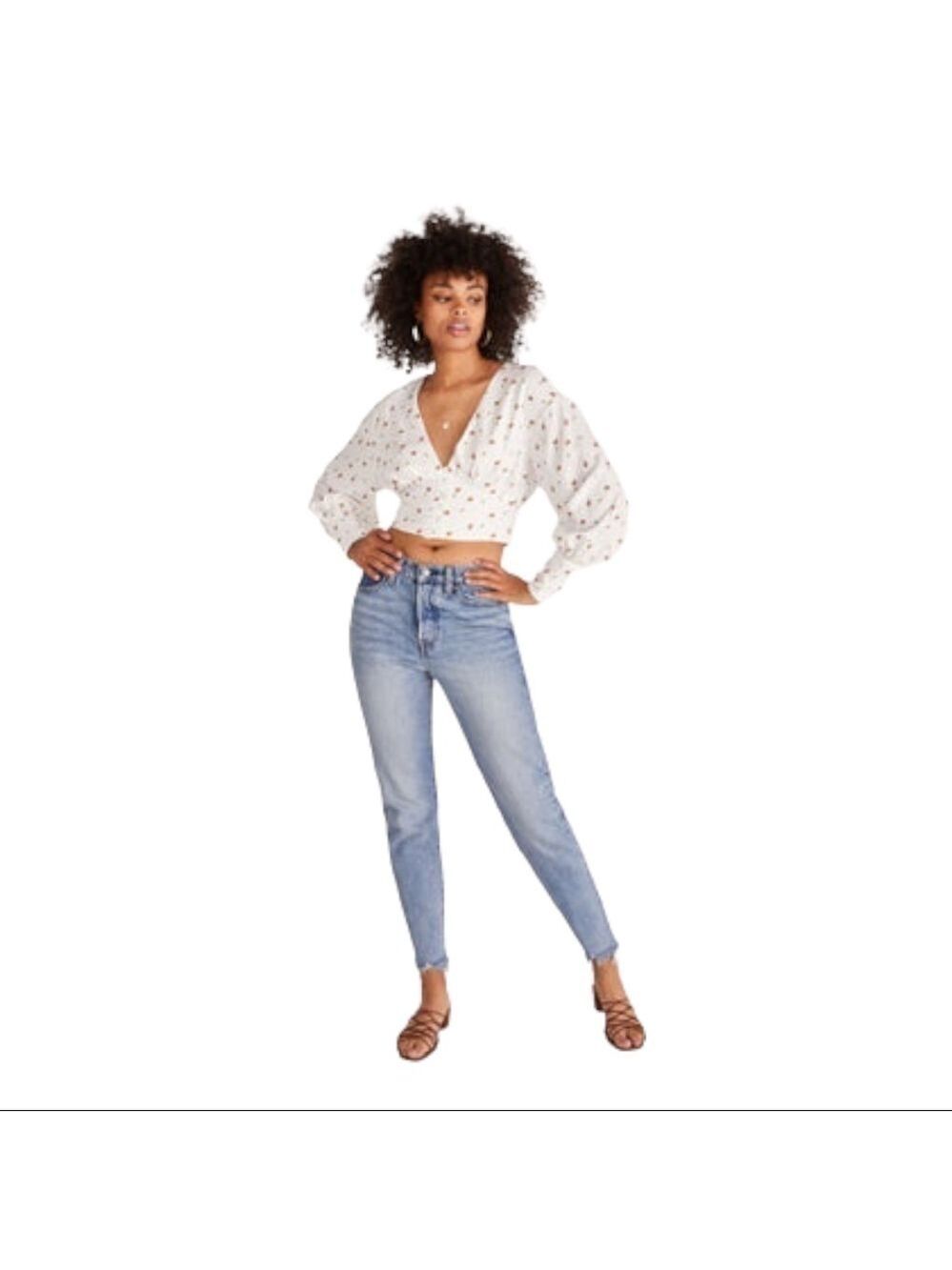 Backyard Rose ALEX BUTTON FRONT ROSE TOP - Picture 2 of 13